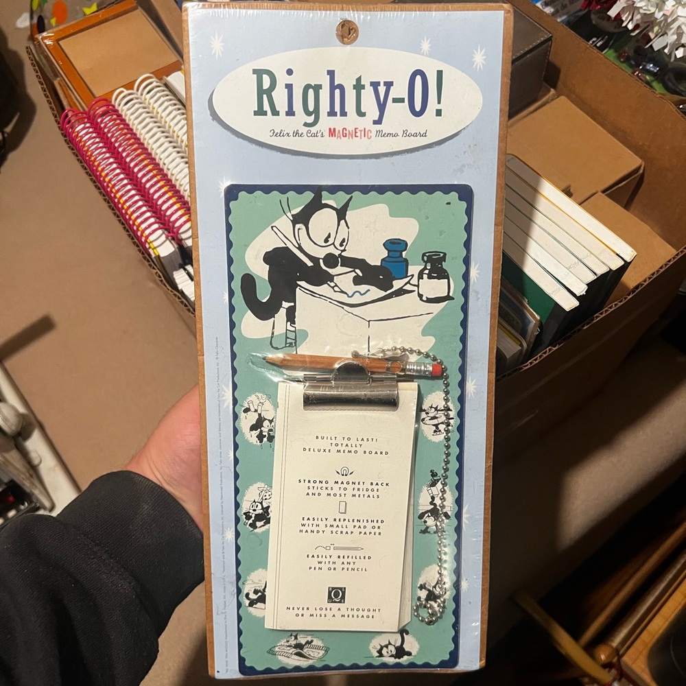 Vintage Felix The Cat Magnetic Memo Pad